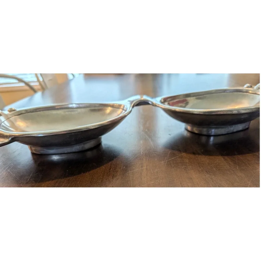 Mariposa Sunglasses Serving Tray Silver Aluminum Cat Eye Studded Retro Decor